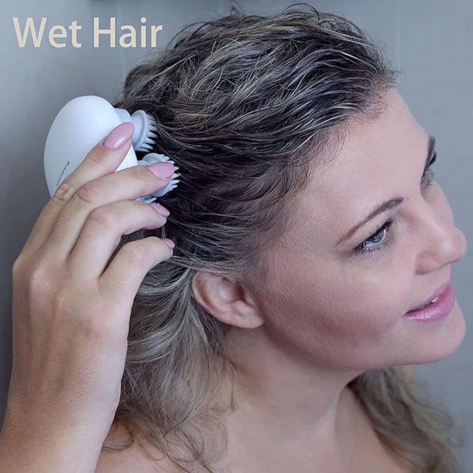 Electric Scalp Massager, Head Scratcher Mimics Four-Finger Kneading Massage, Rechargeable & Waterproof, Pets Massager