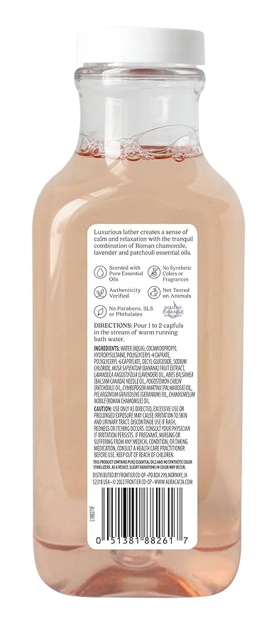 Aura Cacia Chamomile Bubble Bath, Aromatherapy Foaming Bath with Roman Chamomile, Lavender, Geranium | 13 Fl Oz (Pack of 1)