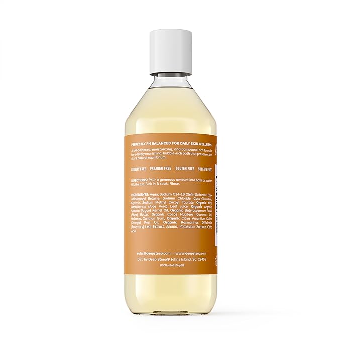 Deep Steep Bubble Bath, Honey Blossom, 10 oz – Soothing Soak with Shea Butter, Argan Oil, Aloe Vera & Coconut Oil – Vegan, Sulfate-Free, PH-Balanced Clean Beauty