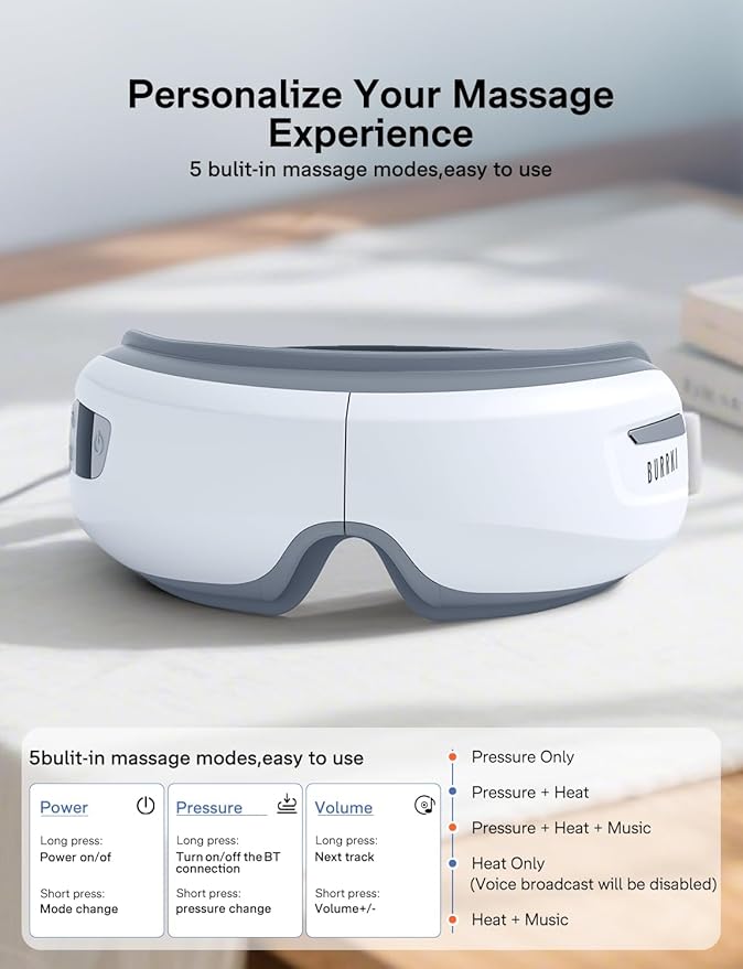 Eye Massager with Heat and Cooling, Mothers Day Gifts for Mom, Heated Eye Mask Reduces Migraines, Dry Eyes, Headache Relief Eye Care Devices, Birthday Gifts for Mom Women Men