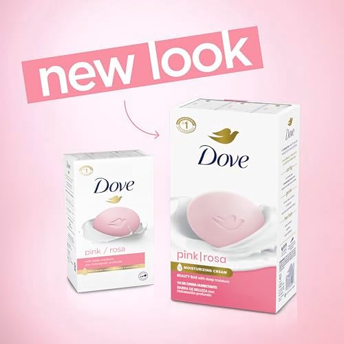 Dove Pink Rosa Beauty Bar Soap 8 Count, Cleanser, 3.75 oz I beauty bar - Image 3