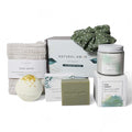 Natural Amor Green Spa Gift Set for Women, Peppermint Forest Bath Gift for her,5pc Bath & Body Gift Including Soap Bar, Candle, Bath Bomb