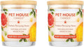 Pet House Candles, Clean Burning, Long Lasting Candles for Pet Odor, Plant-Based, 60 Hour Burn Time - Ruby Red Grapefruit, 9 oz, 2 Pack