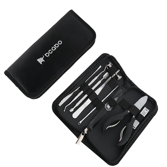 Bcabo 10Pcs/set Ingrown Toenail Tools Kit, Nail Treatment Foot Tool,Ingrown Toenail Removal Correction Clippers, Surgery Grade Nail File Lifter, Professional Pedicure Tool