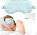 Silk Sleep Mask,Eye Mask for Sleep Women Men,Mulberry Sleeping Mask with Adjustable Strap,Blindfold Blackout Eye Mask for Travel and Full Night's Sleep,Nap