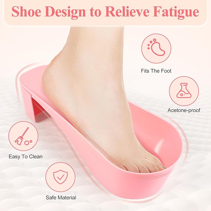 LIONVISON Acetone Nail Soaking Bowl: Soak Off Gel Polish Nail Remover Kit - Acetone Bowl for Nails Dip Powder Removal - Manicure Nail Soak Off Bowl for Nail Art