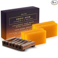 VALITIC Kojic Acid Vitamin C and Retinol Soap Bars with Turmeric for Dark Spot - Original Japanese Complex with Collagen, Hyaluronic Acid, Vitamin E (4 Pack) - with Soap Holder