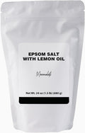 Minimalist Epsom Salt with Lemon Oil, Perfect for Scented Baths and Foot Soaks, Packaged for Convenience in a Refillable Bag (24 Ounce)