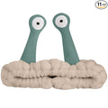Jowmoy Cute khaki Snail Headband,Wash Face for Women Makeup Shower Spa Headband(1pack)