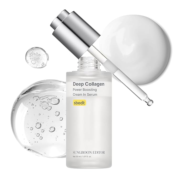 SUNGBOON EDITOR Deep Collagen Serum | 5% Volufiline + 58% Low Molecular Collagen + 2% Niacinamide | Hydrating & Smoothing Face Serum | Korean Skincare, 1.01 fl oz | Gifts for Women