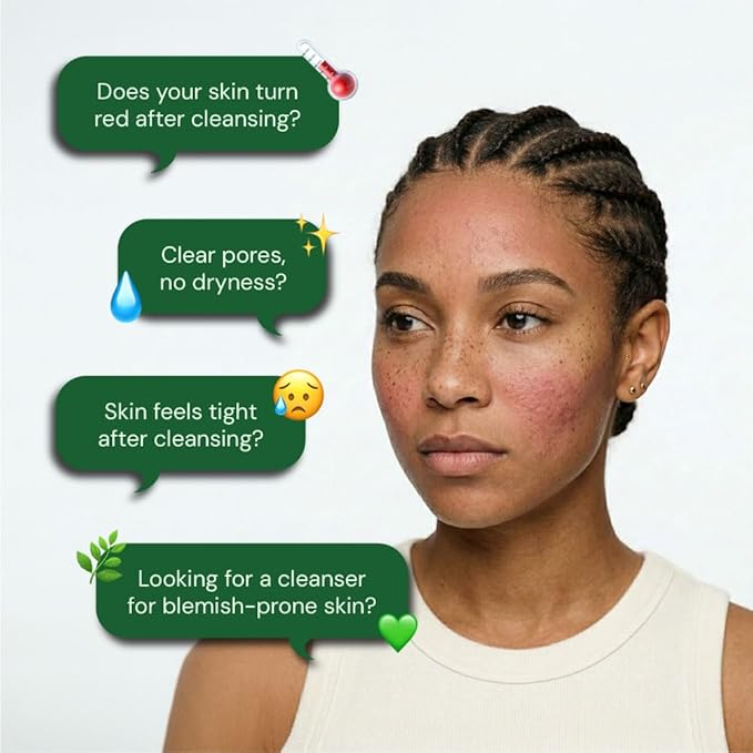 Tea Tree relief Foam Cleanser – Gentle Daily Face Wash for Acne-Prone & Sensitive Skin, Helps Soothe Redness and Hydrate, Formulated with Tea Tree and Cica, Korean Skin Care (5.07 fl oz)