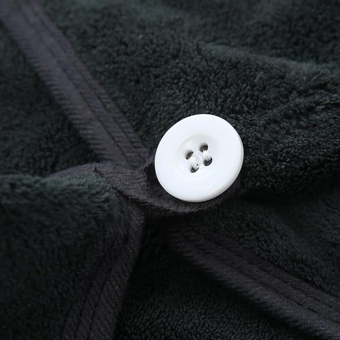 M-bestl 2 Pack Microfiber Hair Towel Wrap,Hair Drying Towel with Button,Absorbent and Anti-frizz Head Towel to Dry Curly or Straight Hair Quickly (Black)