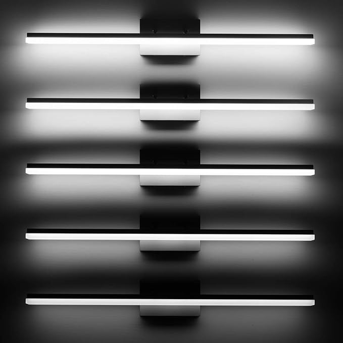 mirrea 36in Modern LED Vanity Light for Bathroom Lighting Dimmable 36w Brushed Nickel (Cold White 5000K)