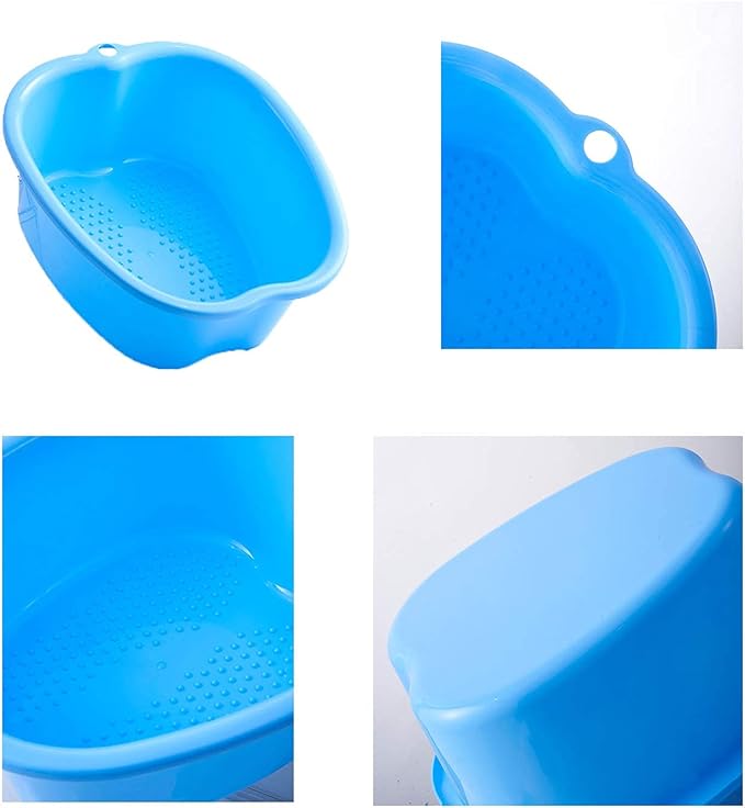 AXLOFO® Foot Soaking Bath Basin, Large Plastic Foot Soaking Tub, Feet Massage Feet Bath Bucket, Great for Getting the Dead/Old Skin Off Your Foots (bluebasin)