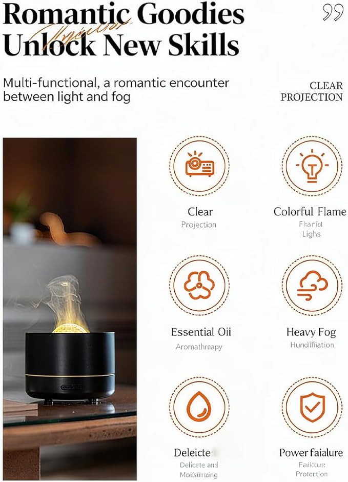3-in-1 Galaxy Projector Humidifier & Essential Oil Diffuser, 7-Color Rotating Star Night Light with Healing Water Wave Lighting, Aromatherapy for Relaxation & Sleep, for Bedroom Home Decor