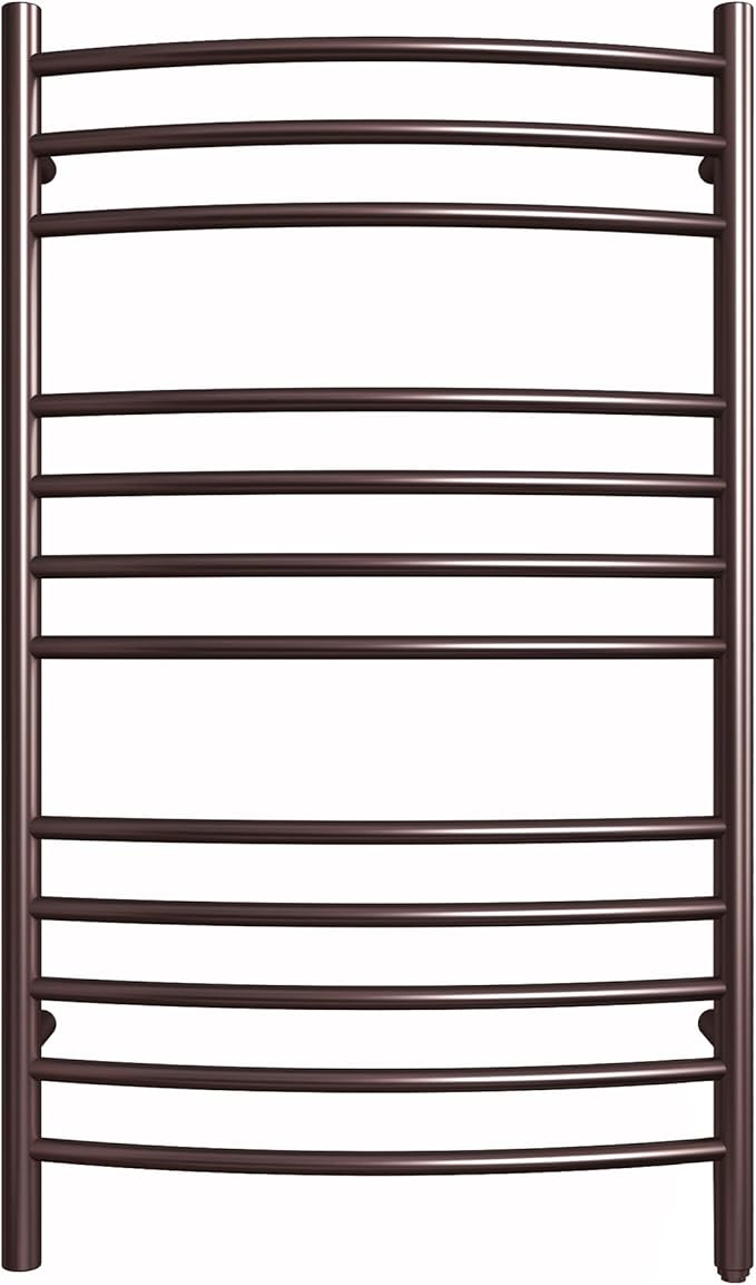 HEATGENE Towel Warmer Venetian Bronze, Electric Hot Towel Rails, Wall-Mounted Large 12 Bars Warming Towel Racks, Plug-in/Hardwired Heated Towel Rails