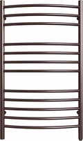 HEATGENE Towel Warmer Venetian Bronze, Electric Hot Towel Rails, Wall-Mounted Large 12 Bars Warming Towel Racks, Plug-in/Hardwired Heated Towel Rails