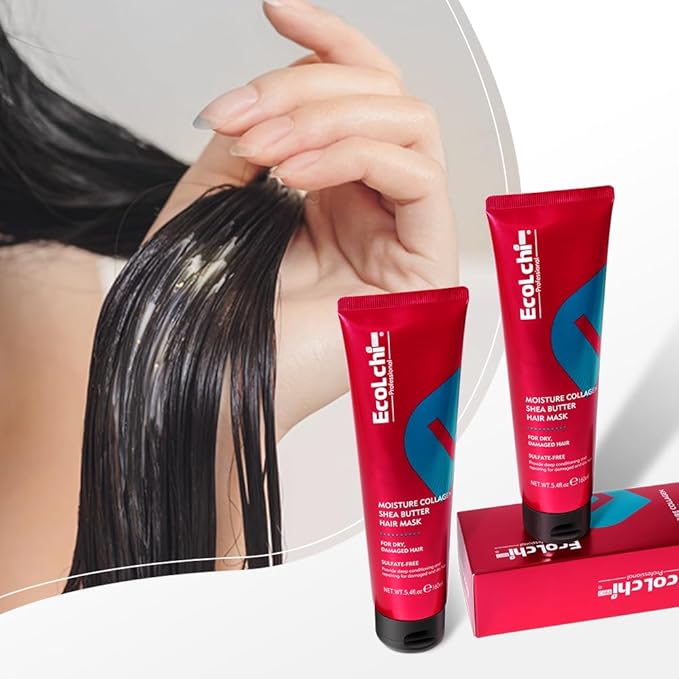 Collagen Shea Butter Hair Mask Deep Repair Conditioning Moisture Collagen Shea Butter Hair Treatment for Dry and Damaged Hair All Hair Types 5.4fl.oz 160ml