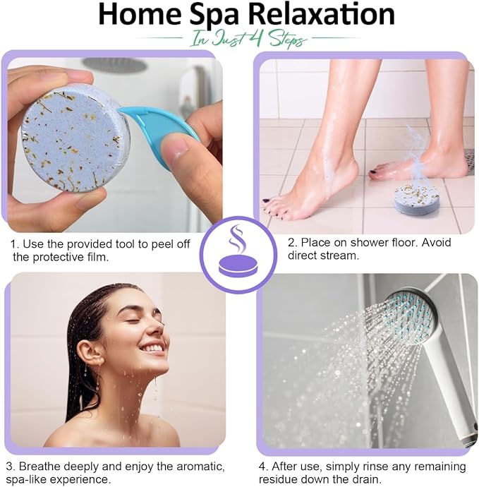 Shower Steamers Aromatherapy Birthday Gifts for Women - 8 Pcs Mothers Day Gifts for Mom Wife Daughter Grandma, Self Care with Natural Essential Oils Relaxation Home Spa Gift Set (Cream White)