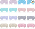 16 Pieces Silk Sleep Mask Silk Eye Mask with Adjustable Strap Eye Cover for Sleeping Blindfold for Women Men Travel Rest(Multicolor)