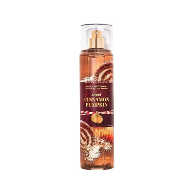 Bath and Body Works Fine Body Fragrance Mist 8 Fluid Ounce (Sweet Cinnamon Pumpkin)
