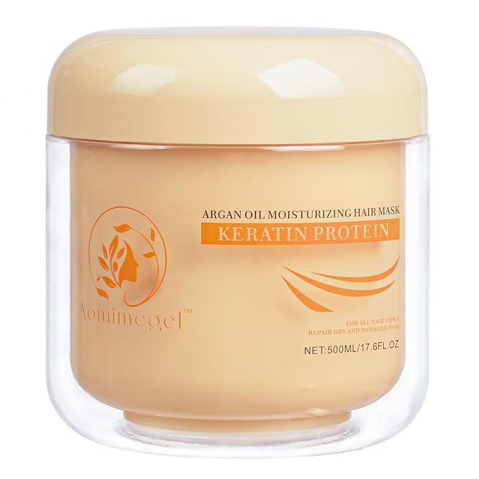 Collagen Hair Mask,Deep Repair Conditioning Argan Oil Hair Mask for Damaged Hair Treatment, Deep Conditioner Hydrating Hair Masque for All Hair Types 16.9oz 500ml