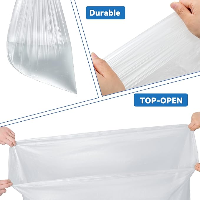 Teling 60 Pcs 60 Pcs Disposable Sauna Blanket Liners, 47x83 Inch Plastic Sheets for Body Wrap, Spa, Beauty Salon, Far Infrared Sauna, Hygienic Disposable Spa Accessories