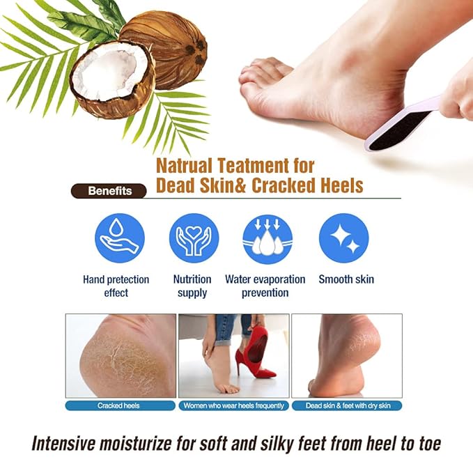 Epielle Assorted Foot Mask 5 Pairs, Deep Moisturizing Socks for Dry, Rough Feet & Cracked Heels, Soften with Shea Butter, Self Care Gifts for Women, Spa Kit, Mothers Day Gifts
