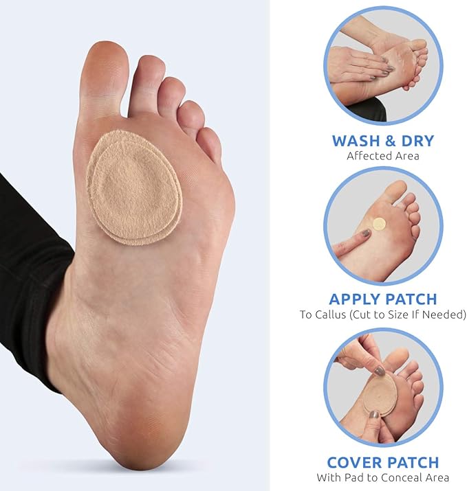 Comfort Zone Extra Thick Callus Remover Pads for Feet, Contains 40% Salicylic Acid, Protective Callus Pads for Feet to Cushion & Protect Against Friction, 4 Count, Pack of 3