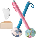 Stainless Steel Scraping Board ，Mugwort Massage Hammer, Massage Tools Back, Shoulder & Body - Handheld Percussion Therapy Tool .(Sky Blue/Bean Green)