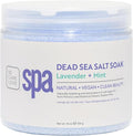 BCL SPA Dead Sea Salt Soak - Bath Salt with Organic Lavender + Mint, Shae Butter, Arnica, Aloe Vera Juice, Chamomile, Argan Oil & Jojoba Oil Skin Exfoliator- Home/Professional Use 16 fl oz