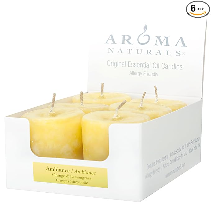 Aroma Naturals Ambiance 6 Count Votive Candles