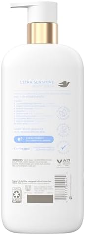 Dove Ultra Sensitive Serum Body Wash Fragrance Free 10 Ingredients, 18.5 oz - Image 2