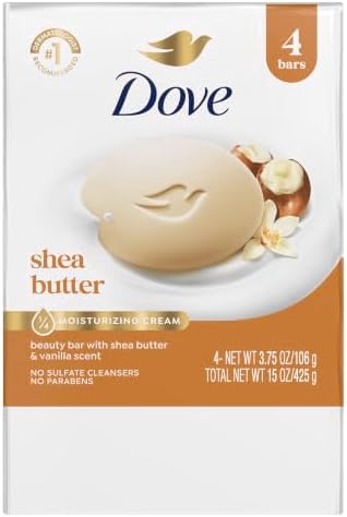 Dove Beauty Bar Soap Shea Butter 4 Count 3.75 oz - Image 2