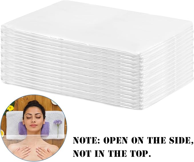 Okllen 100 Pack Disposable Plastic Sheeting for Body Wrap, Sauna Bag Liner Used Sized 83"x43", PE Bag Inside a Far Infrared Sauna Blanket for Home Bathtub, SPA, Beauty Salon, Open on the Side