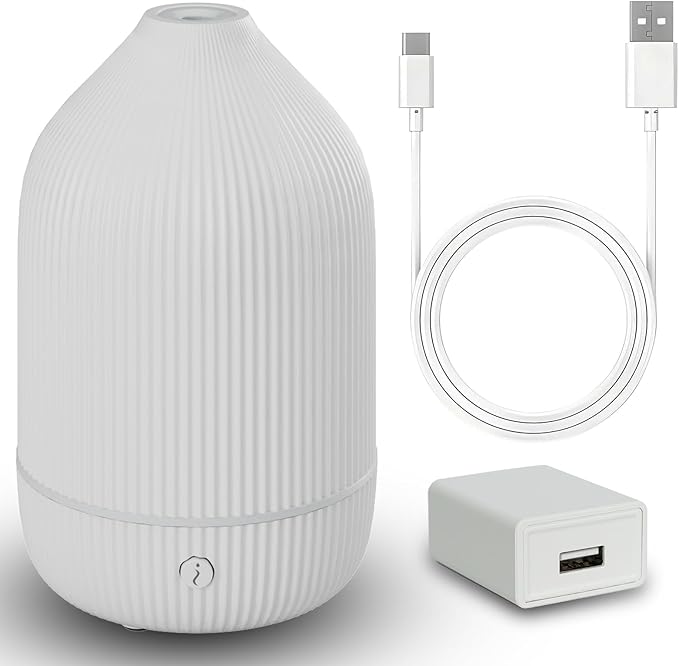 SOICARE Diffuser,USB Plug-in Car Portable Aromatherapy Diffuser,Essential Oils for Diffusers with 7 Colors Lights 2 Switch Mode Waterless Auto Off for Car Home Office Room (USB Power)