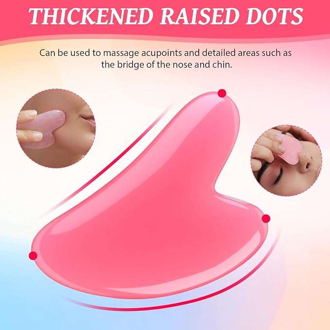 100 Pcs Gua Sha Facial Tools Bulk Resin Gua Sha Massage Tool Heart Shaped Guasha Stone for Face and Body Neck and Eye Massage Spa Acupuncture Skin Care Gift for Woman to Prevent Wrinkles