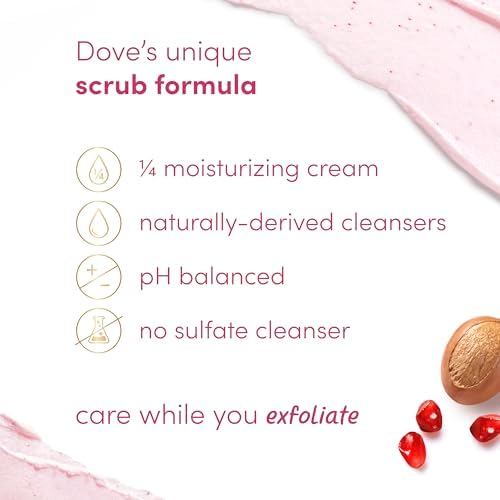 Dove Pomegranate & Shea Butter Body Scrub Exfoliates and Deeply 15 oz - Image 4
