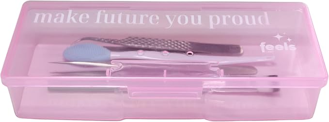 Tweezer Holder Box Storage Organizer for Lash Artists, Estheticians, Nails, Manicure, Hair Salon, Spa, Shelf for Eyelash Extension Tweezers, Dust proof