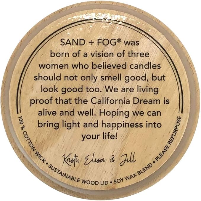 Sand + Fog Scented Candle - Clean Waves – Additional Scents and Sizes – 100% Cotton Lead-Free Wick - Luxury Air Freshening Jar Candles - Perfect Home Decor – 12oz