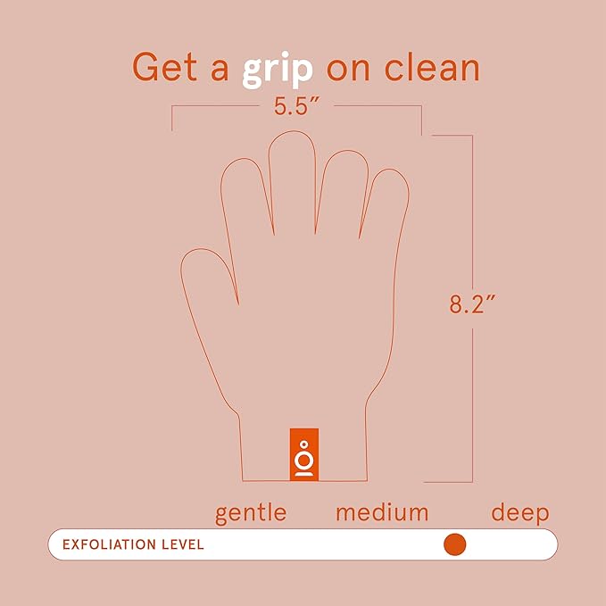 Clean Logic Stretch Bath & Shower Gloves, (1 Pack)