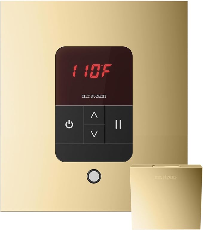 Mr Steam Basic Butler Steam Shower Ctrl Pkg w/Square iTempo Control and Steamhead in Brushed Nickel