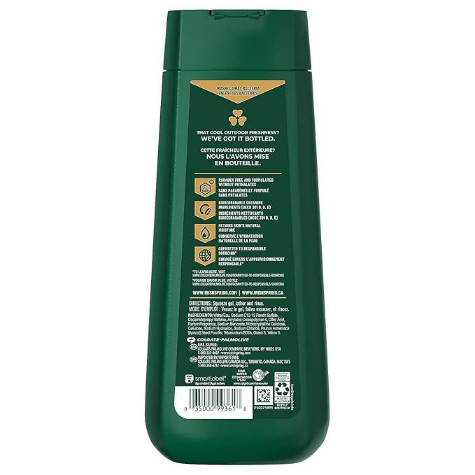 Irish Spring Body Wash Active Scrub Moisturizing Face Exfoliating Gel 20 Fl Oz (Pack of 2)