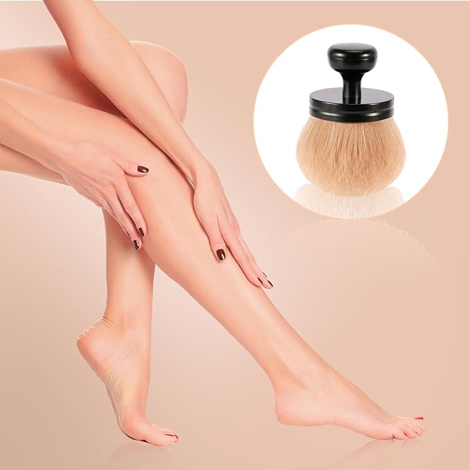 UNIMEIX 3 Inch Sunscreen Applicator Self Tanner Brush Body Makeup Kabuki Blend Applicator Spray Tan Blending Beauty Brush for Body Coverage Perfector (Black)
