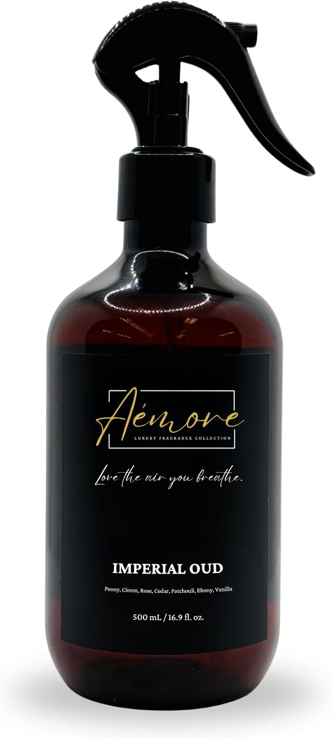 Room and Linen Spray/500 ml/Relaxing Home Fragrance, Fabric, and Bathroom Deodorizer (Imperial Oud)