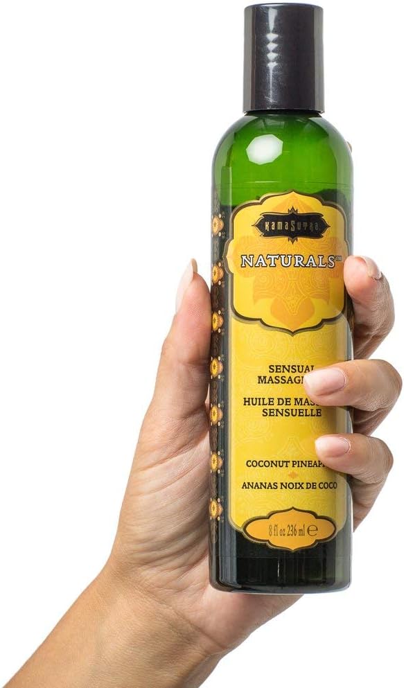 Kama Sutra Naturals Massage Oil, Coconut Pineapple, 8 Ounce