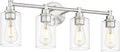 FEMILA Modern Vanity Light - 25" Brushed Nickel, Bathroom Light Fixture Over Mirror, E26 Base, 4FYC56B-4W BN