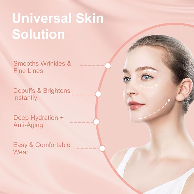 Micro Eye Patches, Under Eye Patches for Puffy Eyes, Dark Circles & Fine Lines, Deeply Hydrating Anti-Wrinkle Patches, Smooth Application Forehead & Smile Line Patches (2)