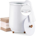 Tangkula Towel Warmer Bucket, 23L Large Luxury Bucket-Style Towel Warmer w/Fragrant Disc Holder, ETL Certified Bath Heater w/3-Level Heating, 20/40/60/90 Min Timer & Auto Shut Off (handle, 23L, White)