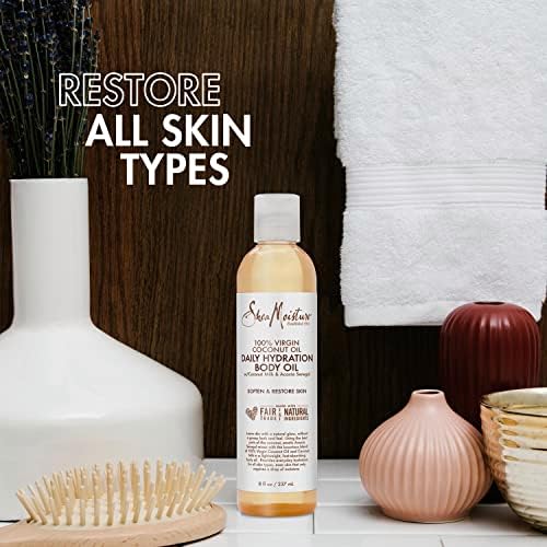 Shea Moisture Daily Hydration Body Oil Virgin Coconut Oil For Dry Skin Paraben Free 8 oz - Image 3